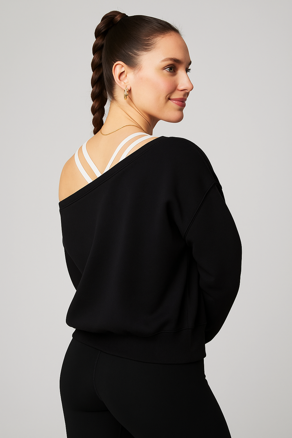 Year Round Terry Off Shoulder Sweatshirt