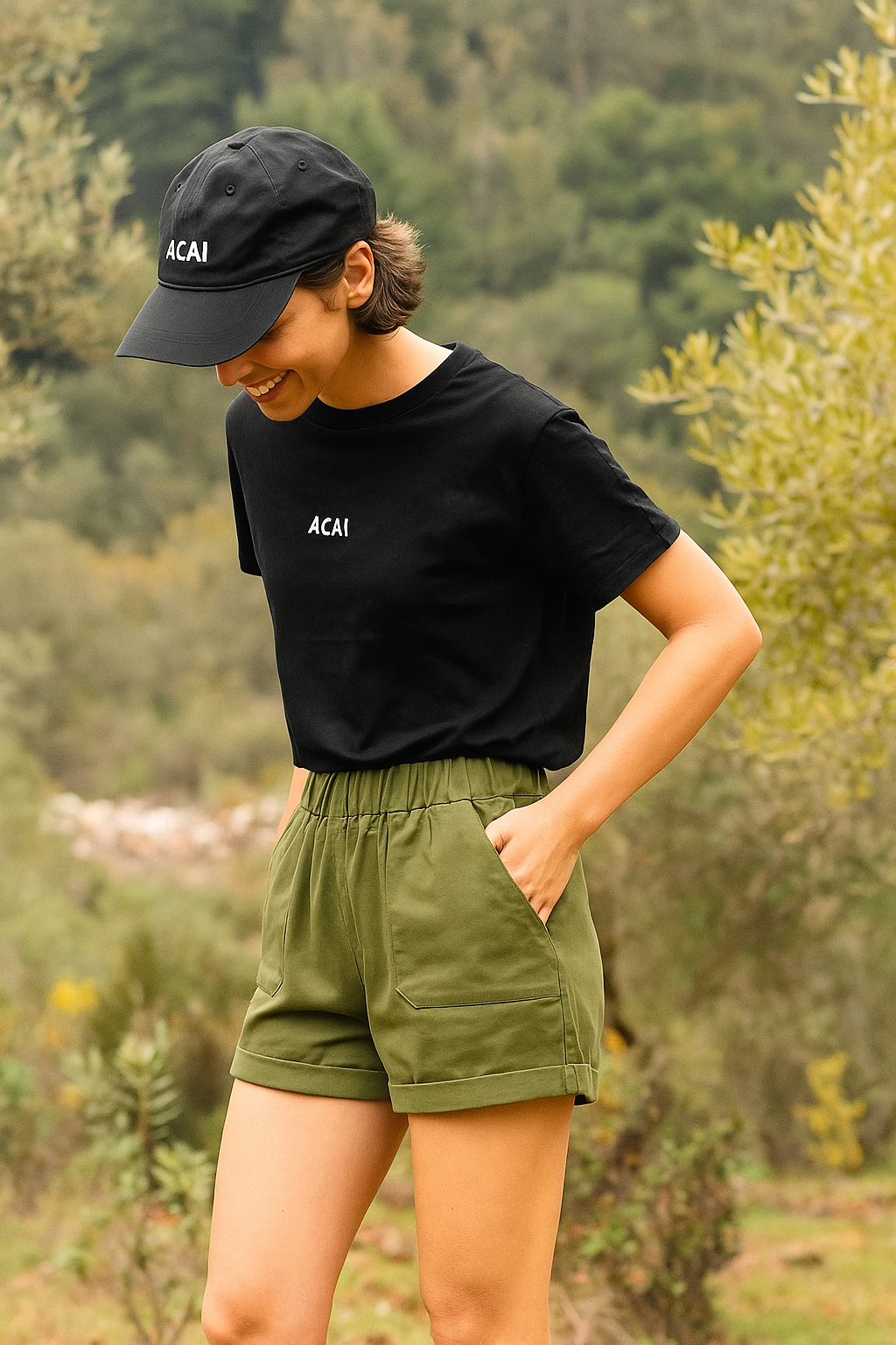 Elm Green Soft Cotton Casual Shorts
