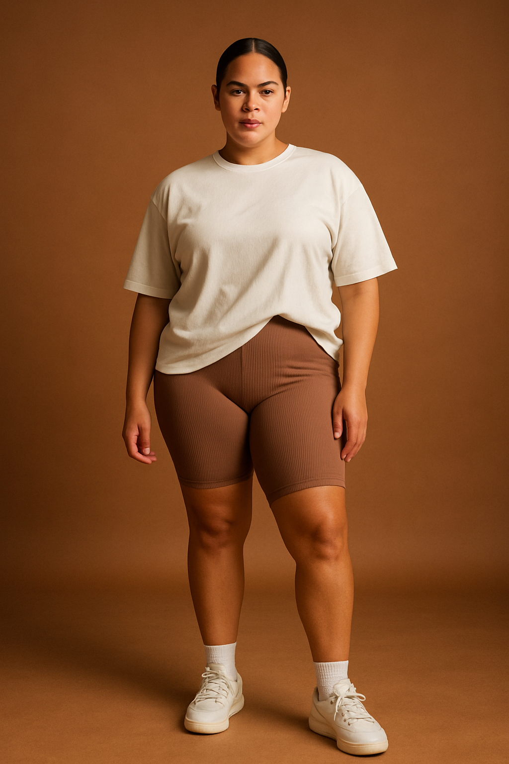 Ribbed Knit Shorts for Women