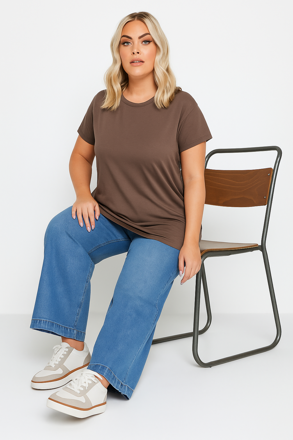 YOURS Curve Everyday Tees – 3-Pack Neutral & Green Shades