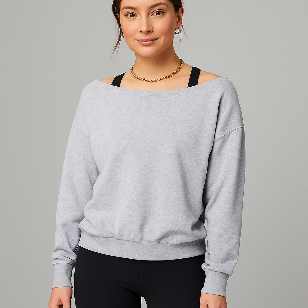 Year Round Terry Off Shoulder Sweatshirt