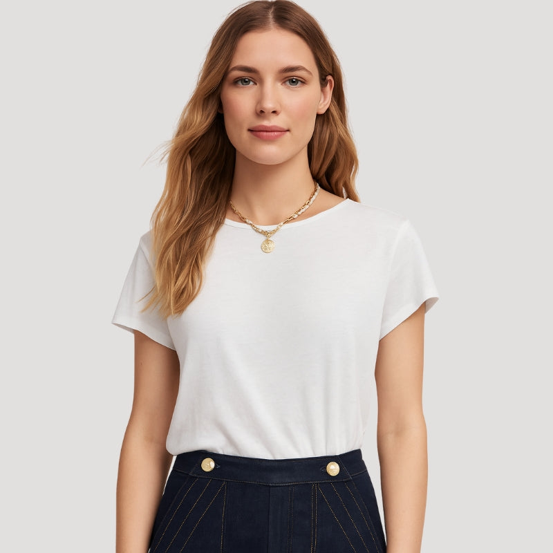 Soft Jersey Tee in Pigment-Dyed Hemp Cotton Mix